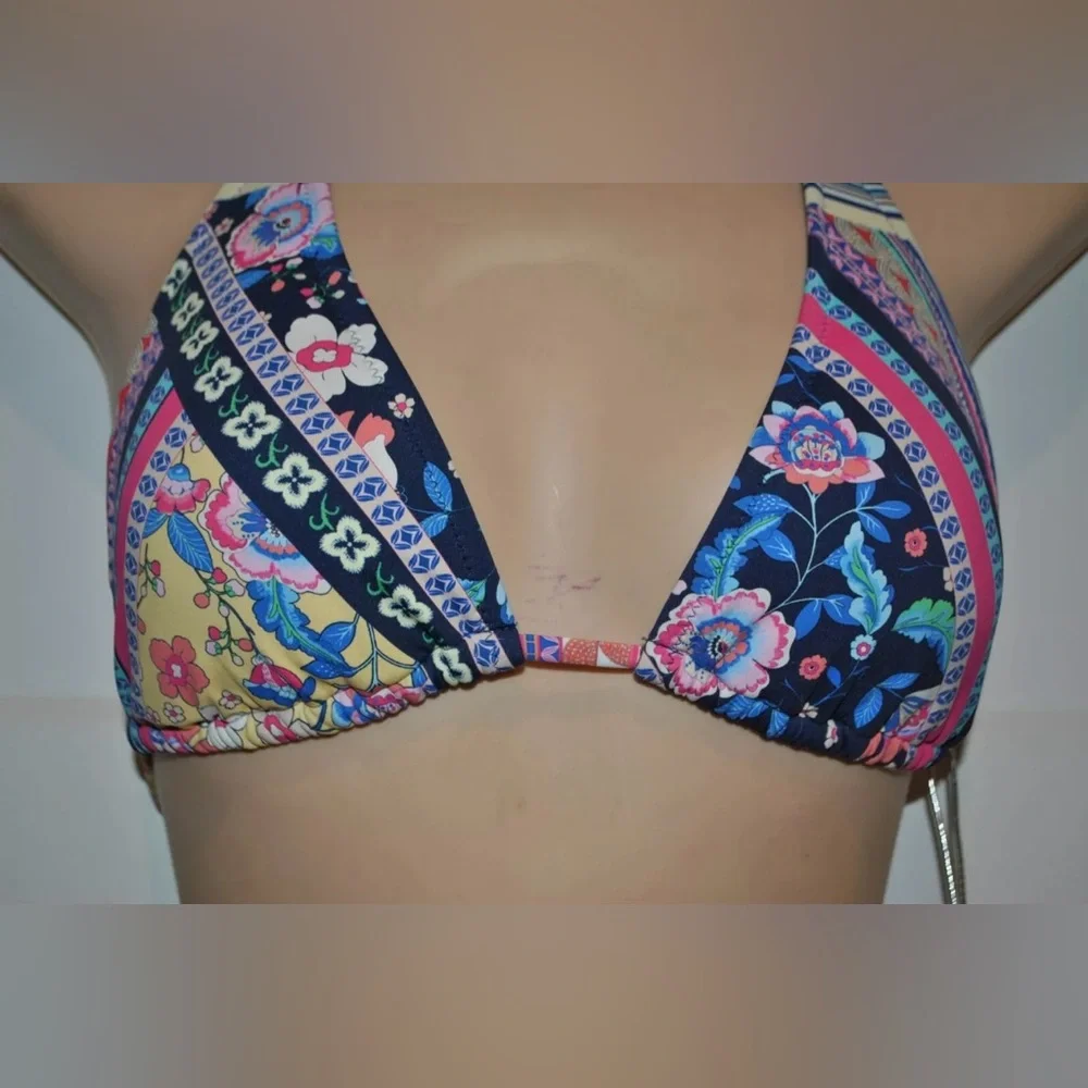 JOHNNY WAS Alaina Halter Triangle Bikini Top size S NWT $118